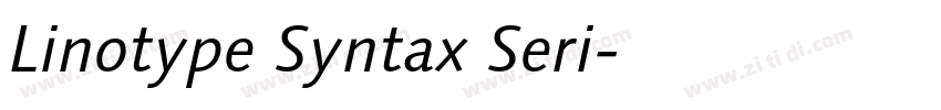 Linotype Syntax Seri字体转换
